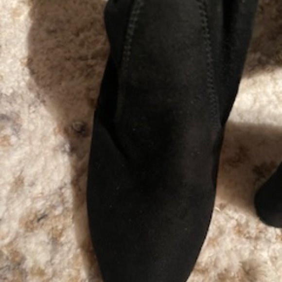 black suede high heel boots over the knee - Picture 9 of 9